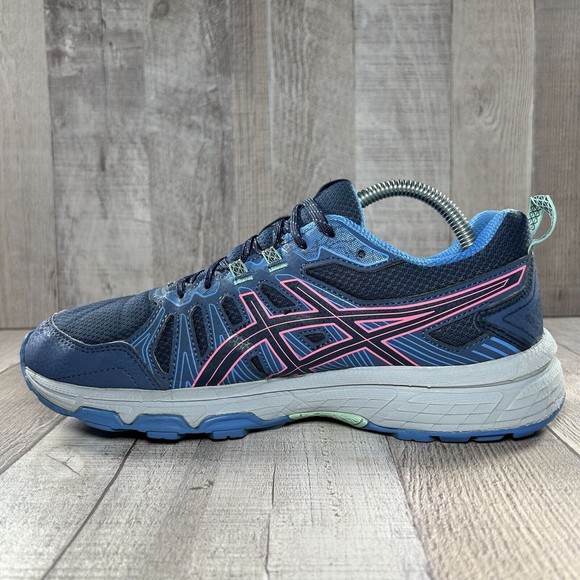 Asics GEL-Venture 7 Peacoat Women's Running Shoes Blue Pink Size 10 1012A476 - Picture 8 of 16